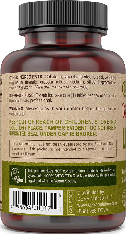 DEVA Nutrition Vegan Liver Support Tablets, 90 Tablets