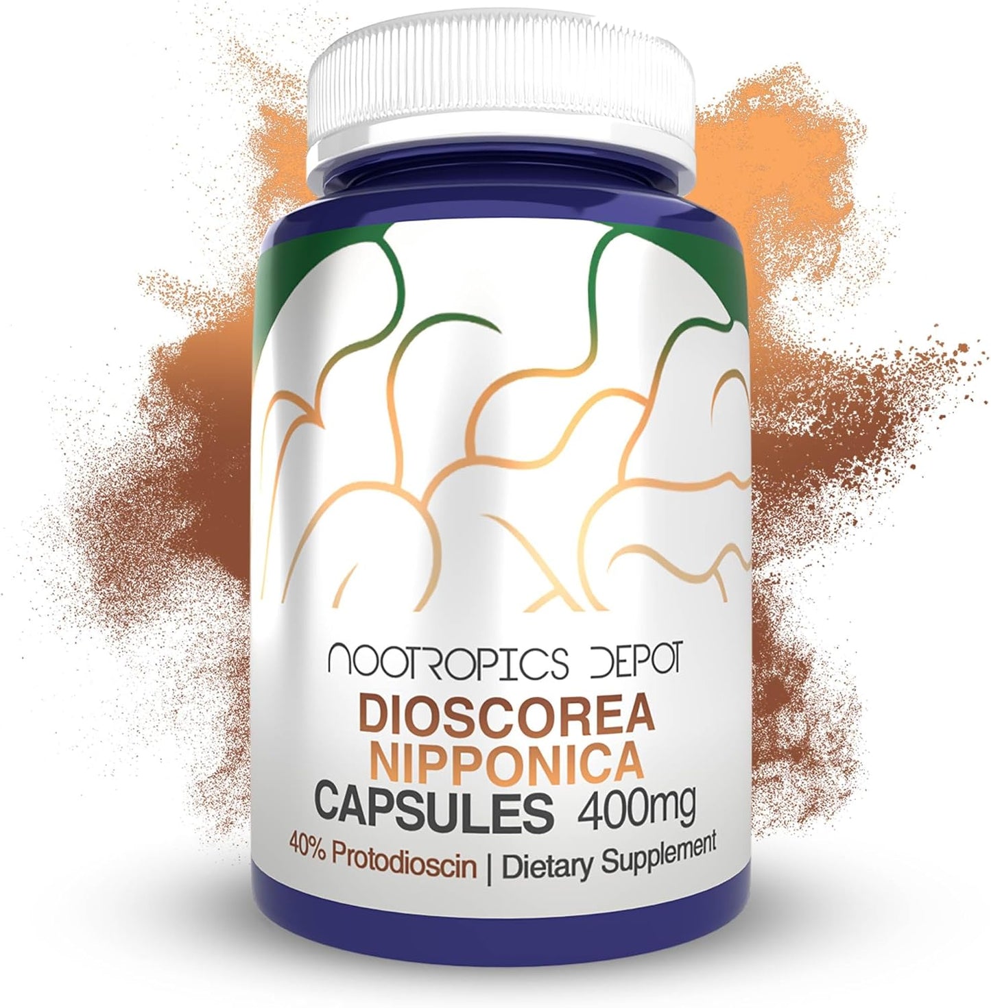 Nootropics Depot Dioscorea nipponica Capsules | 400mg | 40% Protodioscin | Wild Yam | 60 Capsules - görsel 1