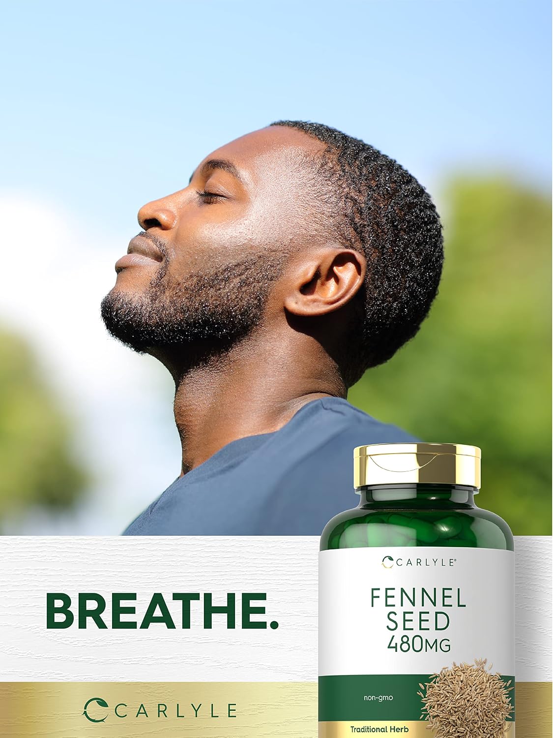 Carlyle Fennel Seed 480mg | 200 Capsules | Herbal Supplement | Non-GMO - görsel 6