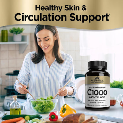 Windmill Vitamin C-1000 Sustained Release Tablets - 100 Count