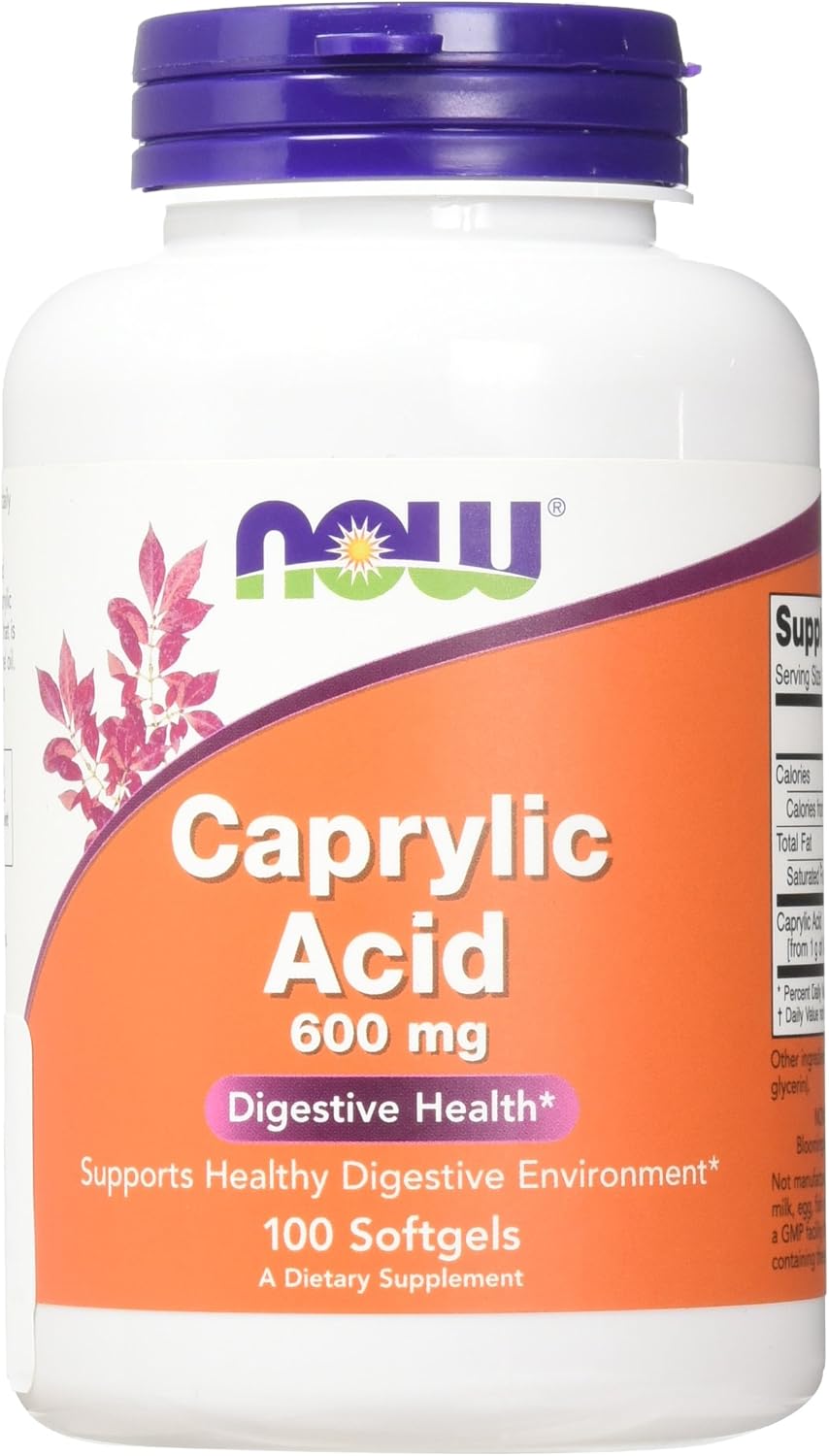 Now Foods Caprylic Acid, 100 Softgels (Pack of 2) - görsel 1