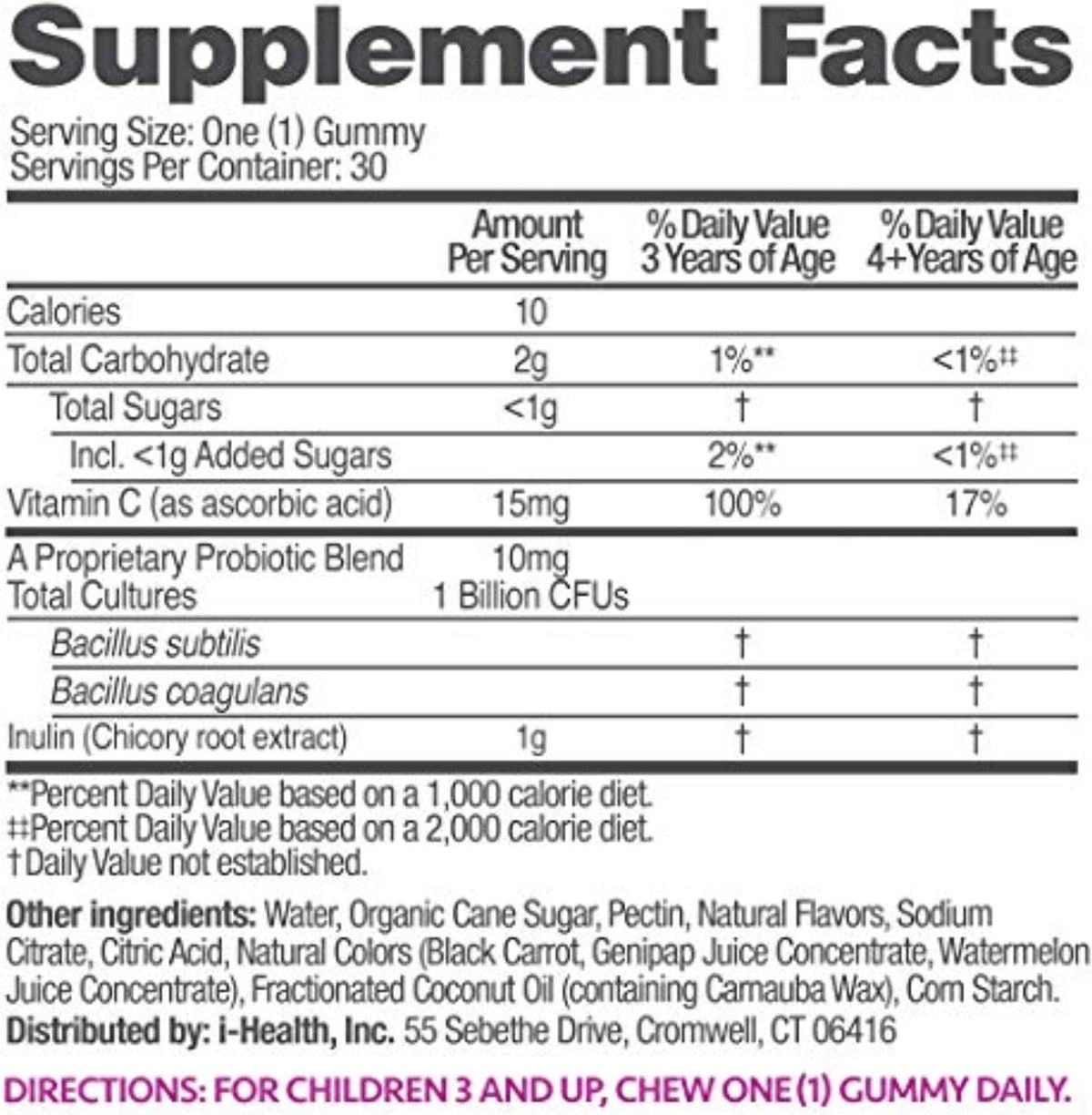 up4 Kids Probiotic Gummies, Digestive and Immune Support with Prebiotics and Vitamin C, Gelatine Free, Gluten-free and Non-GMO, For Ages 3+, 30 count - görsel 4