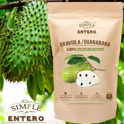 Graviola (Soursop) Supplement - 100% Pure Leaf & Fruit Powder, 227g