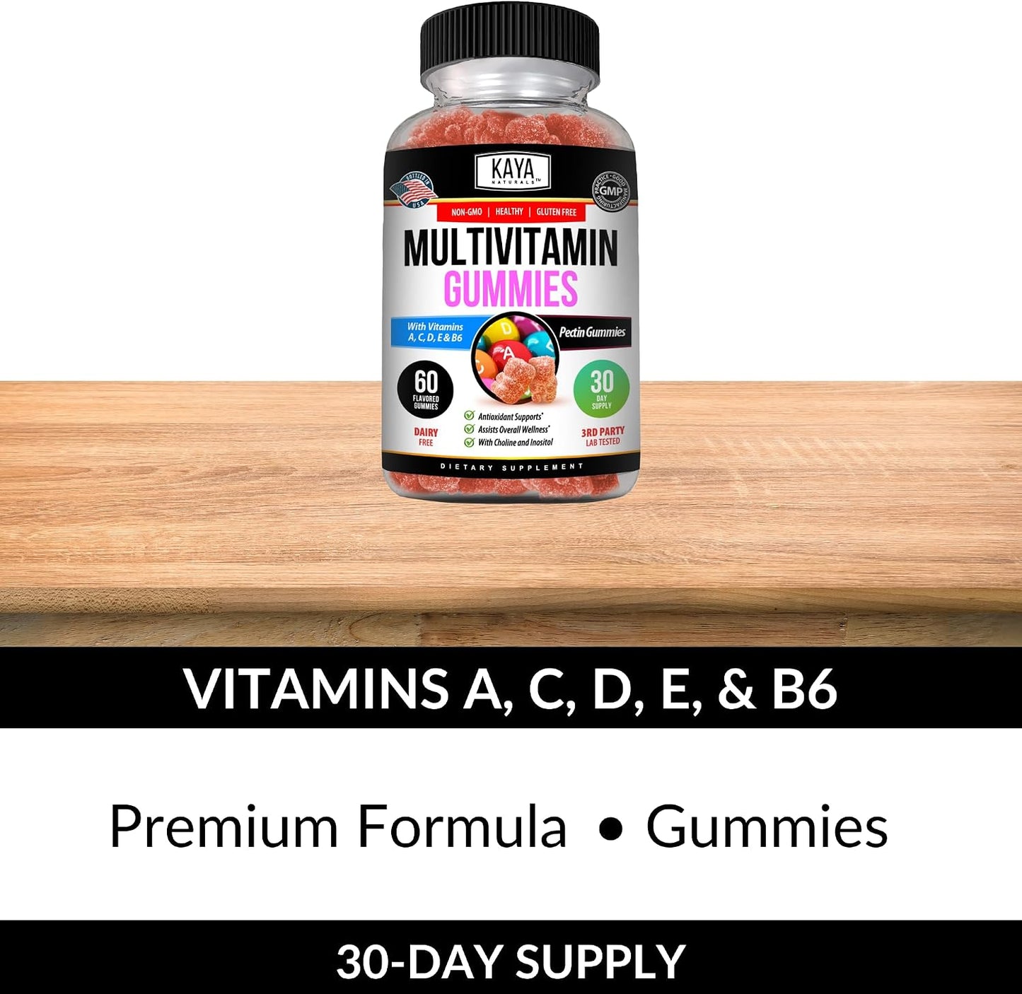 Kaya Naturals Adult Multivitamin Gummy, 60 Gummies - görsel 5