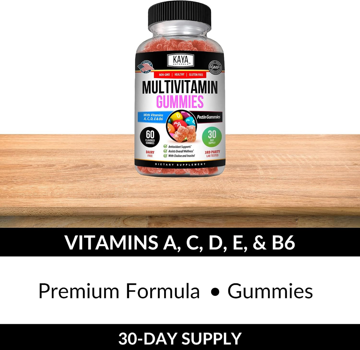 Kaya Naturals Adult Multivitamin Gummy, 60 Gummies - görsel 5