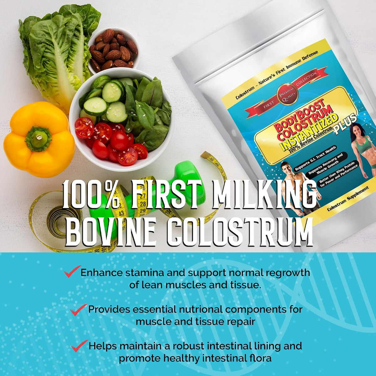 BodyBoost Colostrum Instantised, 99.5% Bovine Colostrum Powder, Grass Fed, 227 g - görsel 5