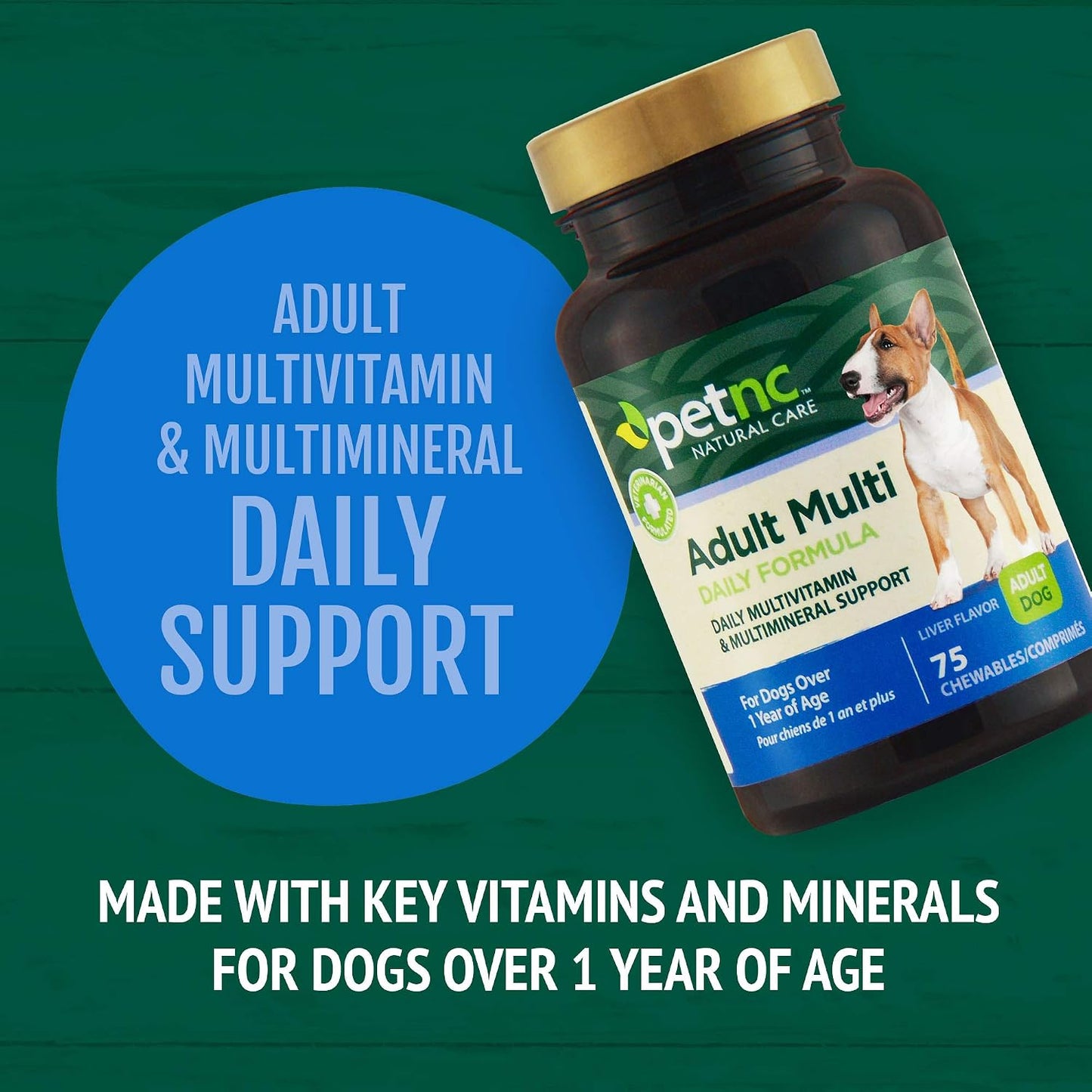 PetNC Adult Multi Chewables for Dogs (75 Tablets) - Daily Multivitamin with Liver Flavour - görsel 4