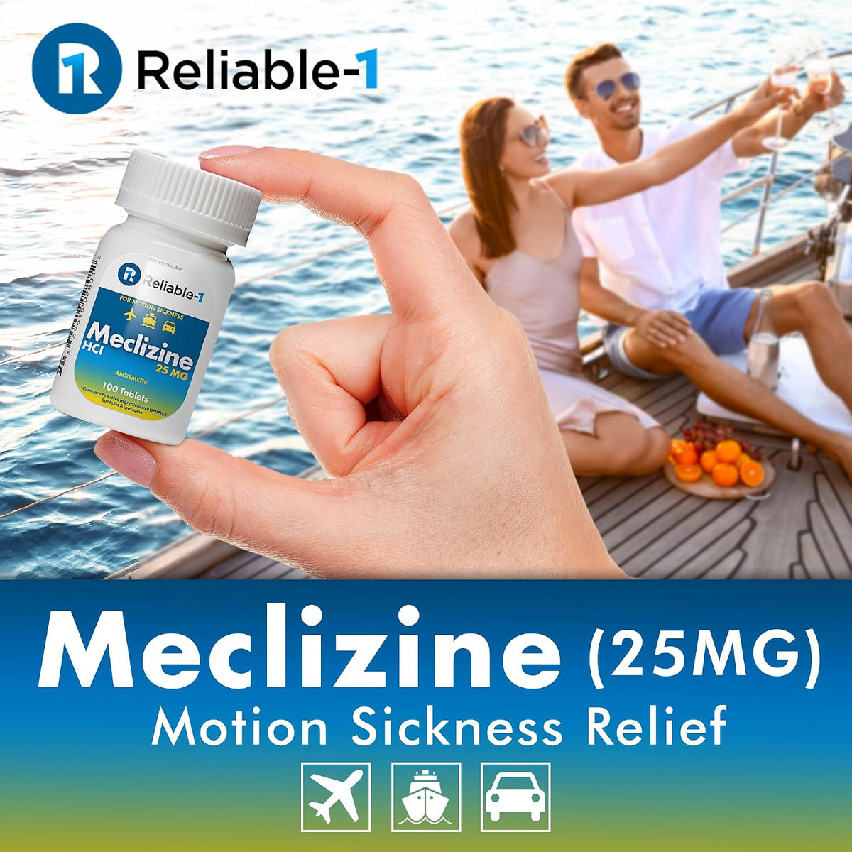 Reliable-1 Laboratories Meclizine Hydrochloride 25mg 100 Chewable Tablets - görsel 2