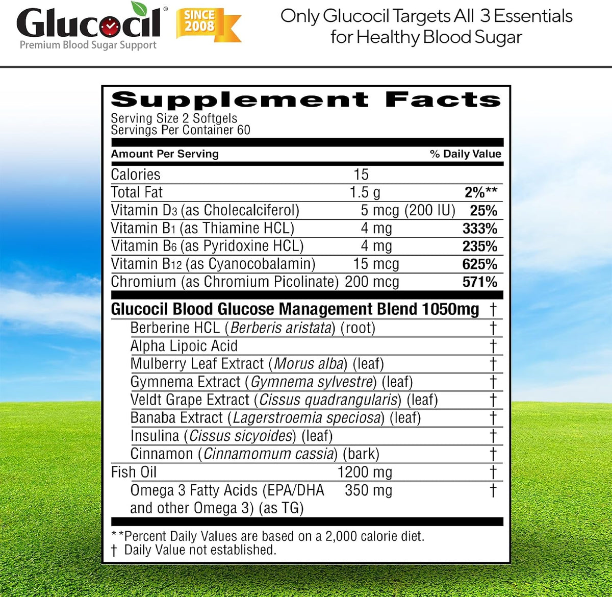 Glucocil – Softgels – Premium Blood Sugar Support – 3 Pack - görsel 8