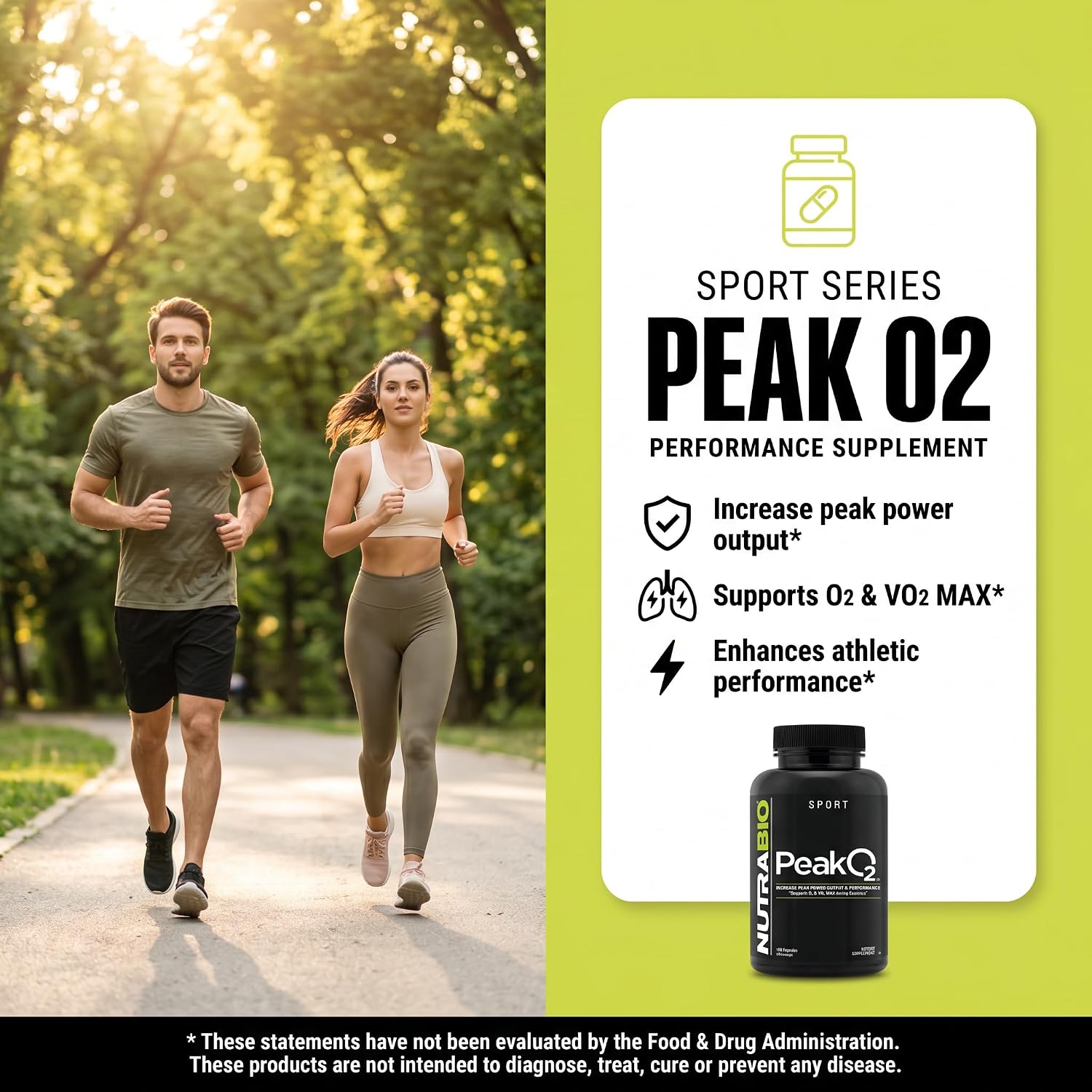 NutraBio PeakO2 Sports Supplement, 180 Capsules - Organic Mushroom Blend for Athletic Performance and General Health - görsel 6