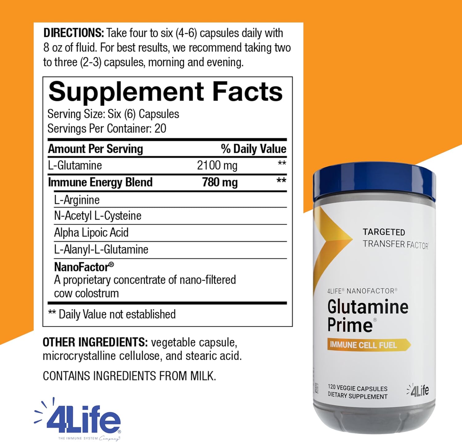 4Life Targeted Transfer Factor Glutamine Prime - 120 Capsules - görsel 2