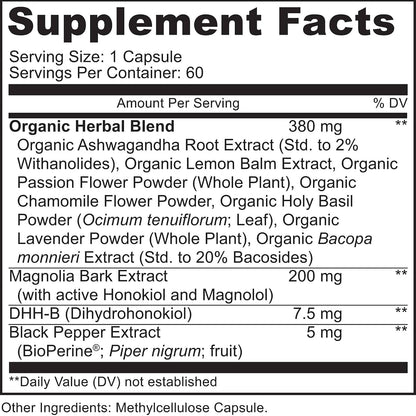 MoxyVites DHH-B Food Supplement – Bioactive Honokiol Magnolia Bark Extract for Cellular Health | Organic Ashwagandha & Herbs | 60 Vegan Capsules
