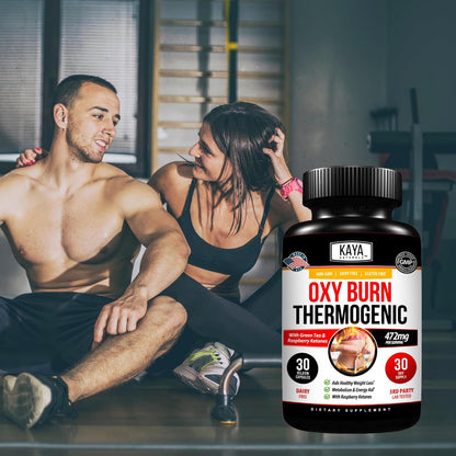 Kaya Naturals Oxy Burn – Thermogenic Herbal Formula for Active Living – Non-GMO & Gluten-free – 30 Capsules