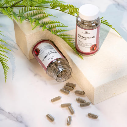 Pomegranate Extract Supplement - Standardised to 40% Ellagic Acid, Non-GMO, Gluten-Free, 90 Capsules