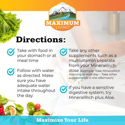 Maximum Living MineralRich Liquid Mineral Supplement with Aloe - 946 ml