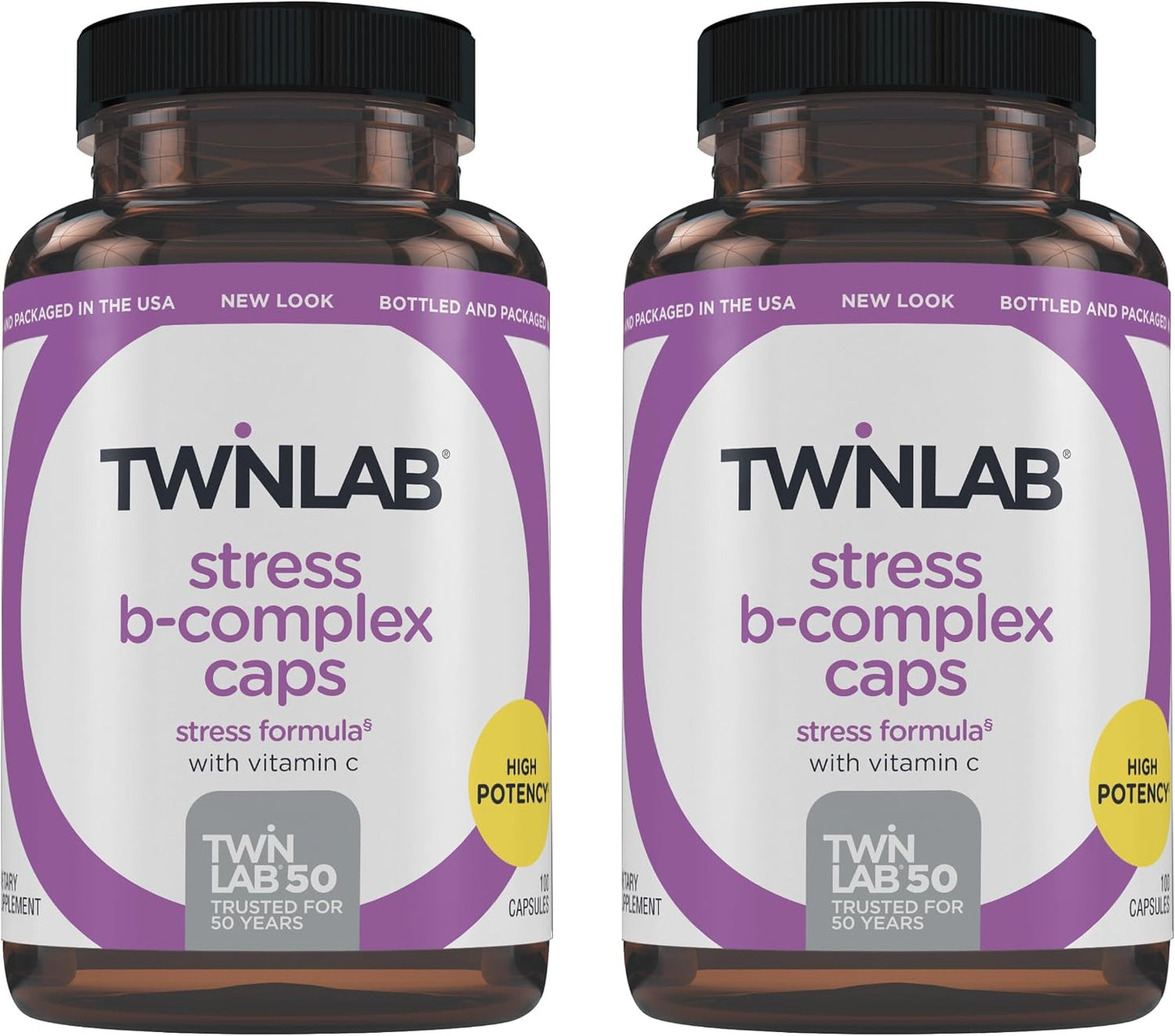 Twinlab Stress B-Complex Capsules - Energy Support Supplement with Vitamin B12 and B6, 250 Capsules - görsel 8