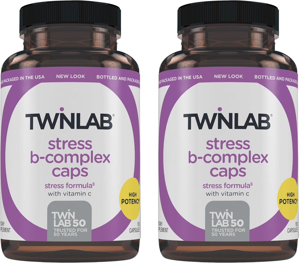 Twinlab Stress B-Complex Capsules - Energy Support Supplement with Vitamin B12 and B6, 250 Capsules - görsel 8