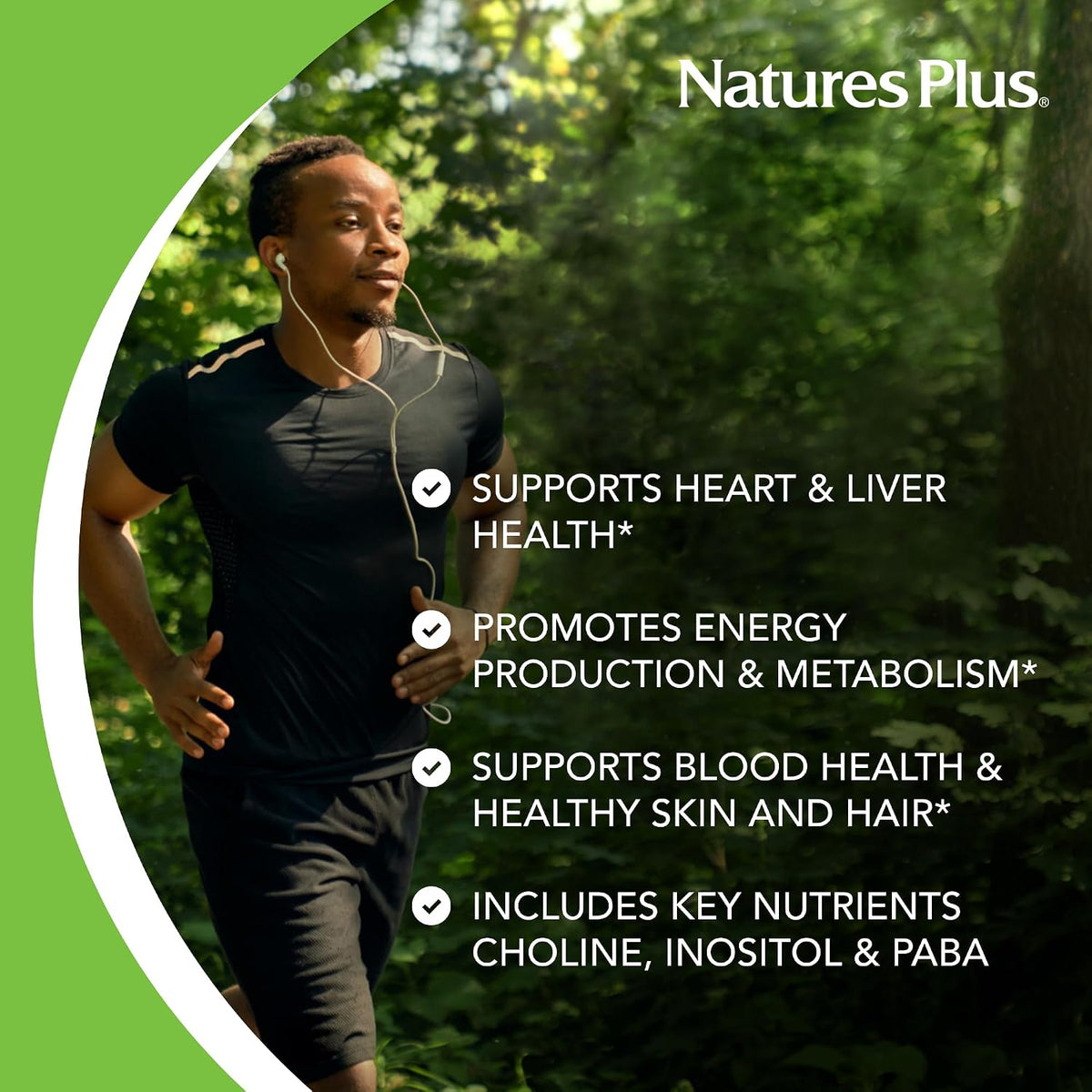 NaturesPlus Super B-50 – High-Potency B Complex with Choline, Inositol & PABA – 90 Capsules - görsel 4