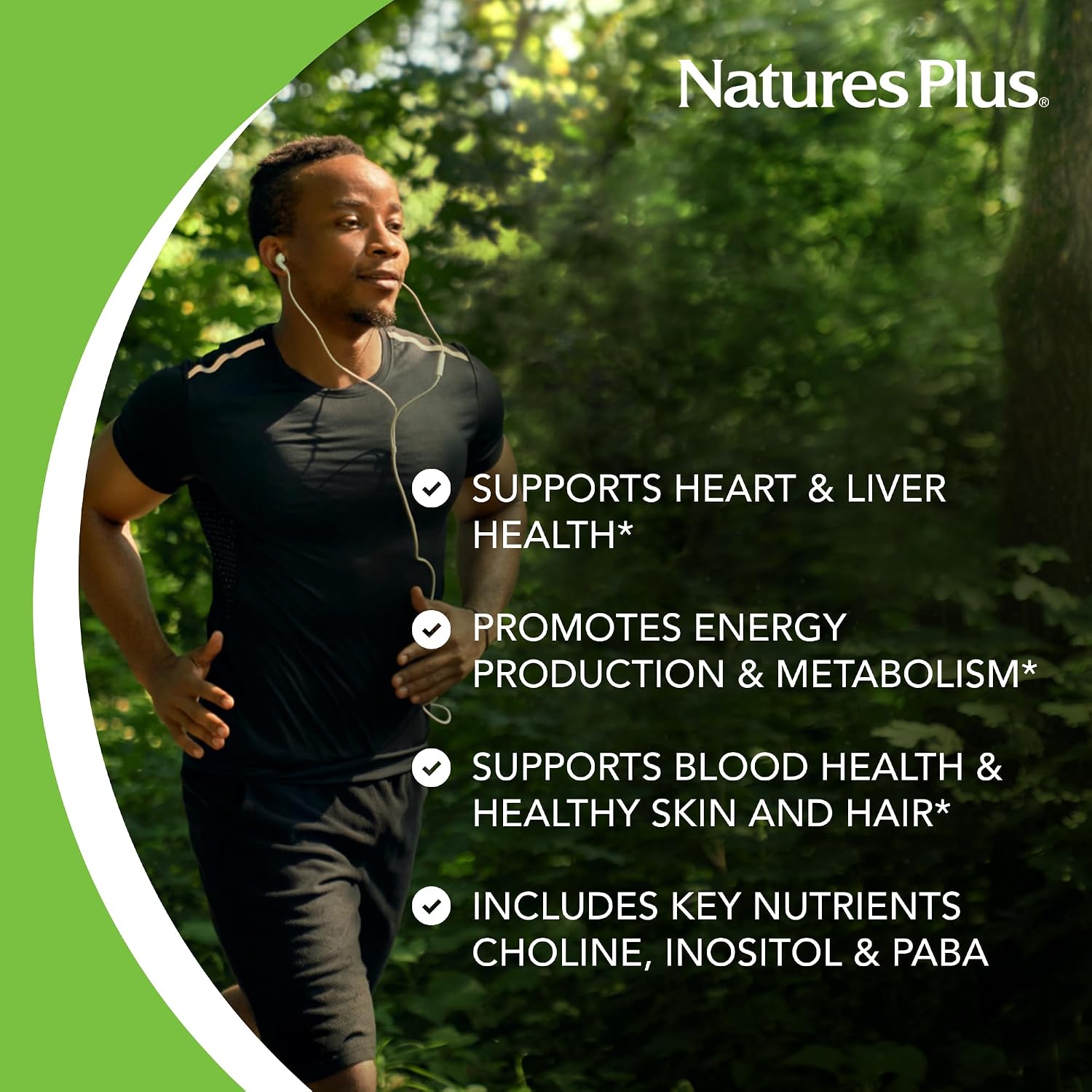 NaturesPlus Super B-50 – High-Potency B Complex with Choline, Inositol & PABA – 90 Capsules - görsel 4