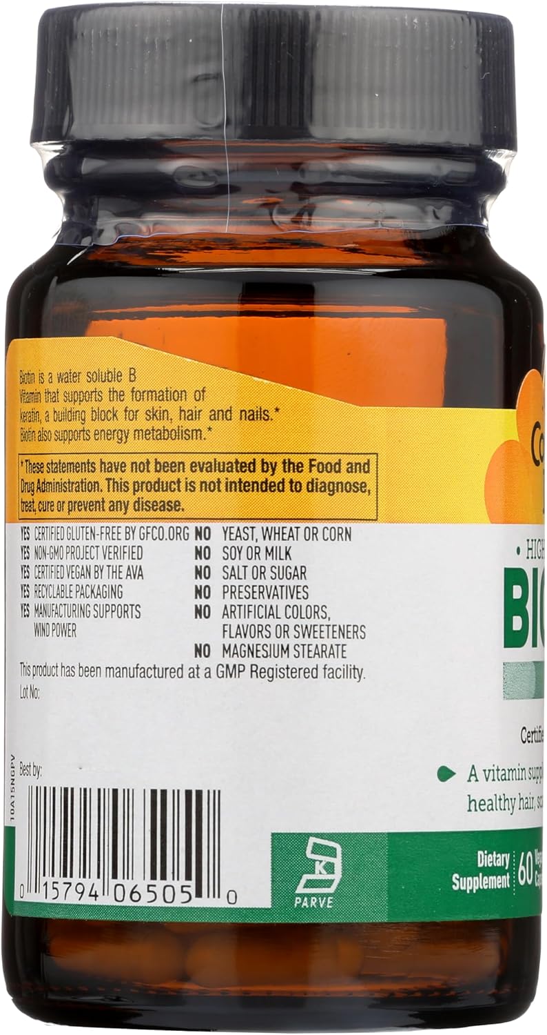 Country Life Biotin 5 mg Super Potency Capsules, 60 Capsules - görsel 4