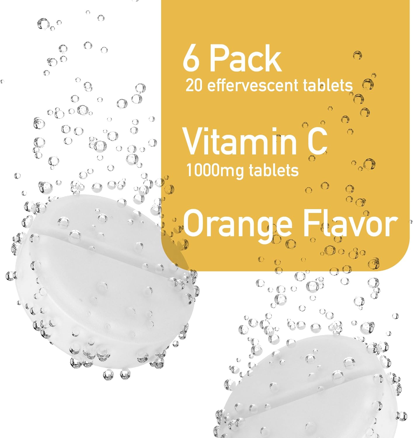 Effervescent Vitamin C 1000 mg Food Supplement, 6-Pack, 120 Tablets - görsel 3