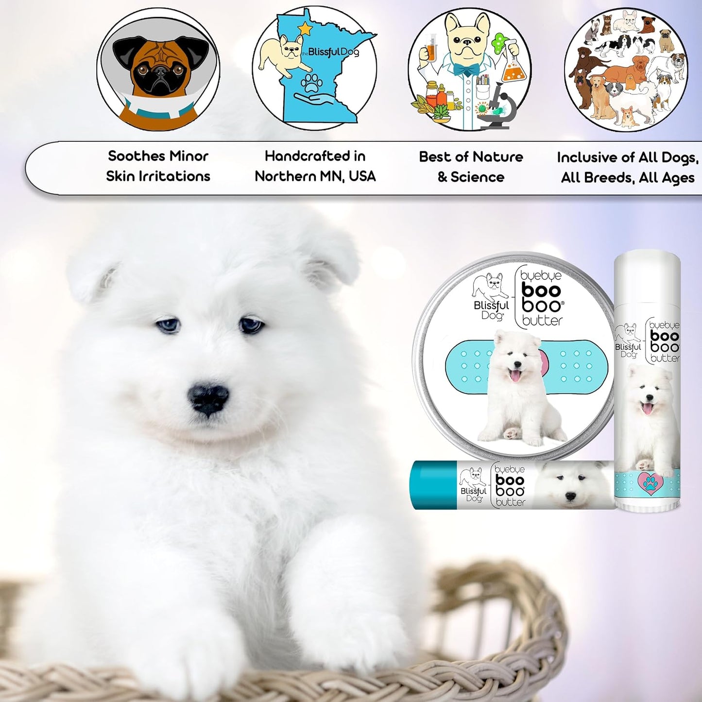 The Blissful Dog Samoyed Boo Butter, 0.15 oz (4.25 g) - görsel 5