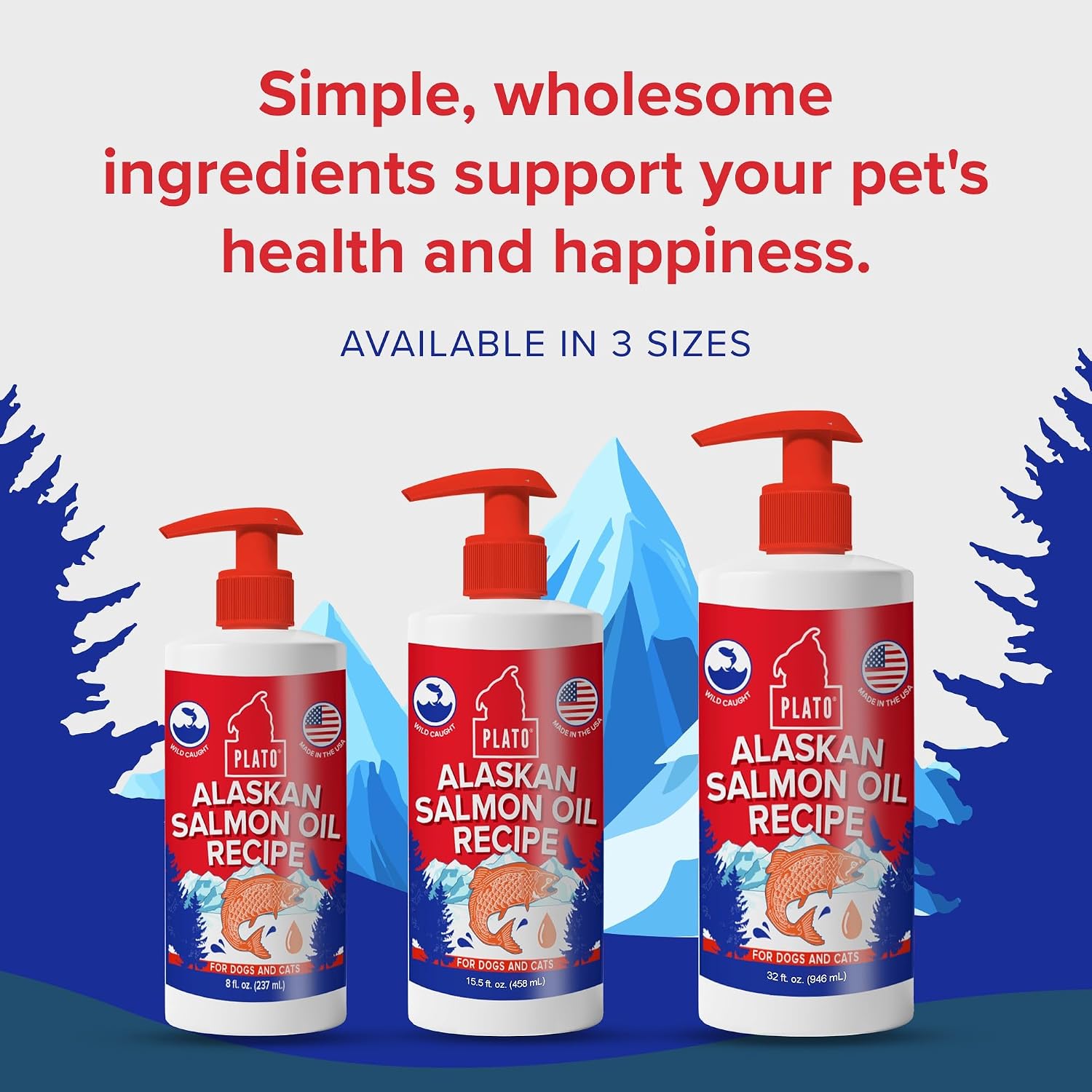 PLATO Wild Alaskan Salmon Oil Kibble Topper - Enhance Dog Food with Omega 3 & 6 Fatty Acids - For Healthy Skin & Coat - 946 ml - görsel 4