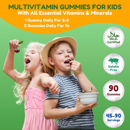 SHIFAA NUTRITION Halal Kids Multivitamin Gummies - Essential Vitamins for Toddlers & Children