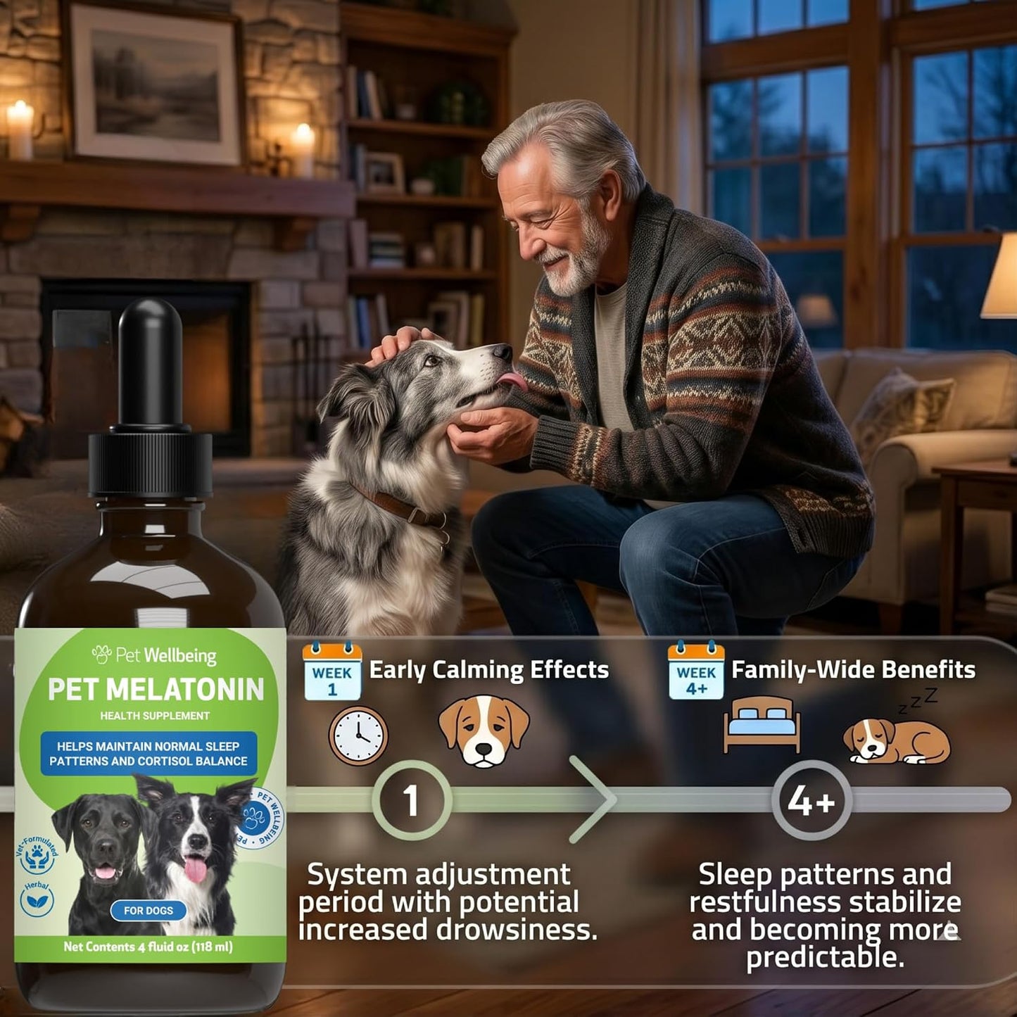 Pet Wellbeing Pet Melatonin for Dogs – Veterinary-Formulated Sleep Support, 118 ml - görsel 5