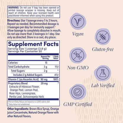 ZAND Immunity Orange C Vitamin C Throat Lozenges – 2 Pack (100 Lozenges)