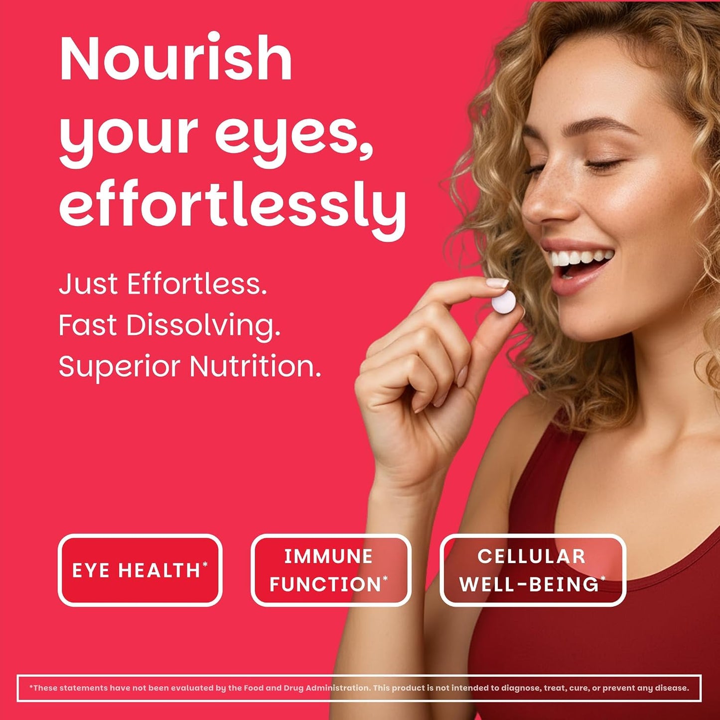EZ Melts Vitamin A - Strawberry Blast - 60 Dissolvable Tablets - görsel 3