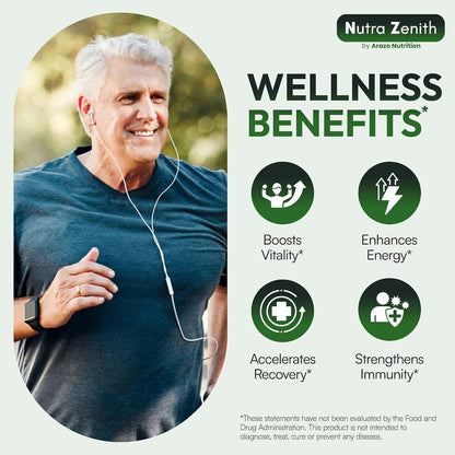AKG Anti-Ageing & Vitality Supplement with Vitamin B6, Vitamin C & L-Arginine – 60 Capsules