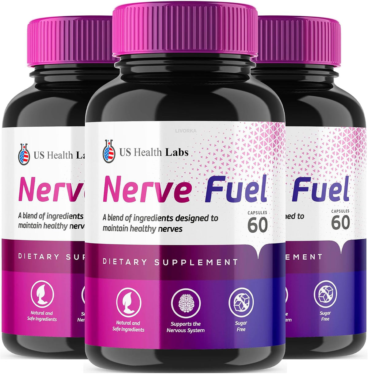 Nerve Fuel Capsules (3-Pack, 180 Capsules) - görsel 1
