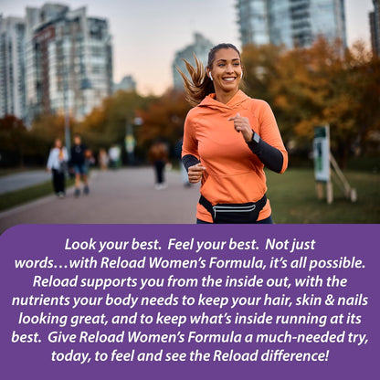 Reload! for Women - All-Natural Multivitamin with 24 Fruits and Vegetables and Biotin for Hair, Skin and Nails (30 Tablets)