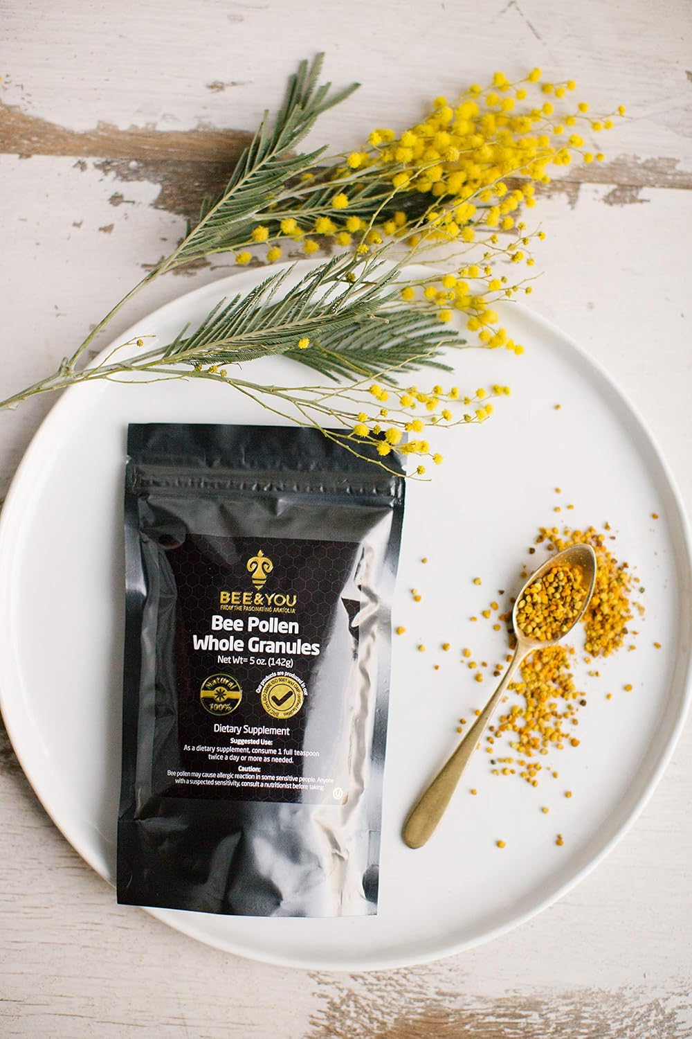 BEE and You Bee Pollen Granules, 142 g - 100% Pure Natural Supplement - görsel 2