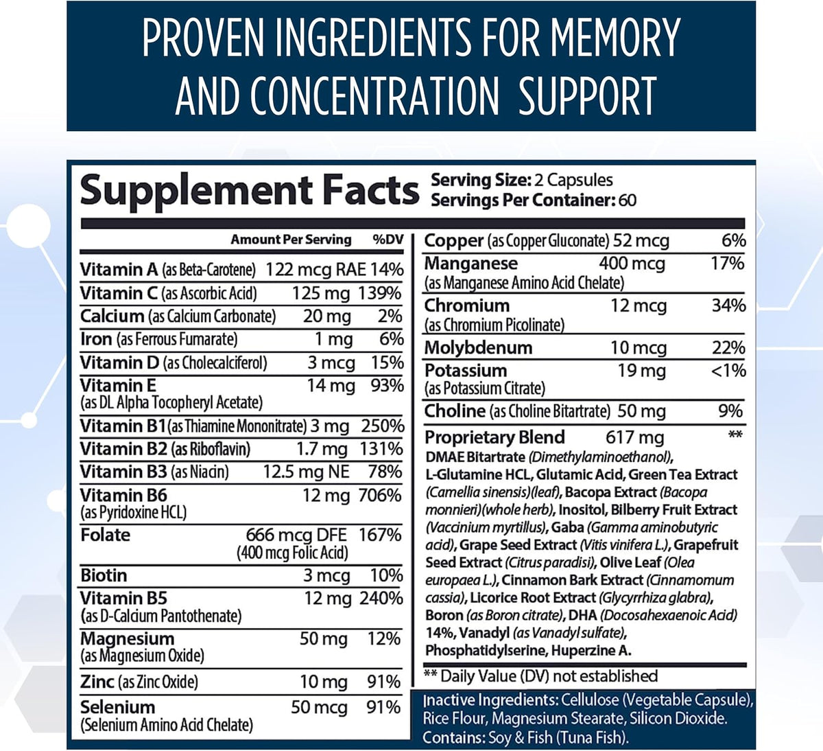 Neuro Plus Brain & Focus Formula – Nootropic Brain Booster, 120 Capsules - görsel 6