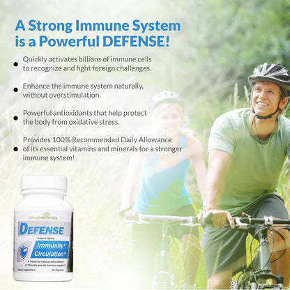 Rev Up Wellness Defence - Daily Immune Support Supplement with Wellmune Beta Glucan, Vitamin D3, Zinc, and Antioxidants, 30 Capsules