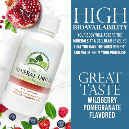NutriNoche Organa Trace Minerals Liquid Colloidal Minerals Supplement, Plant Derived, 946 ml