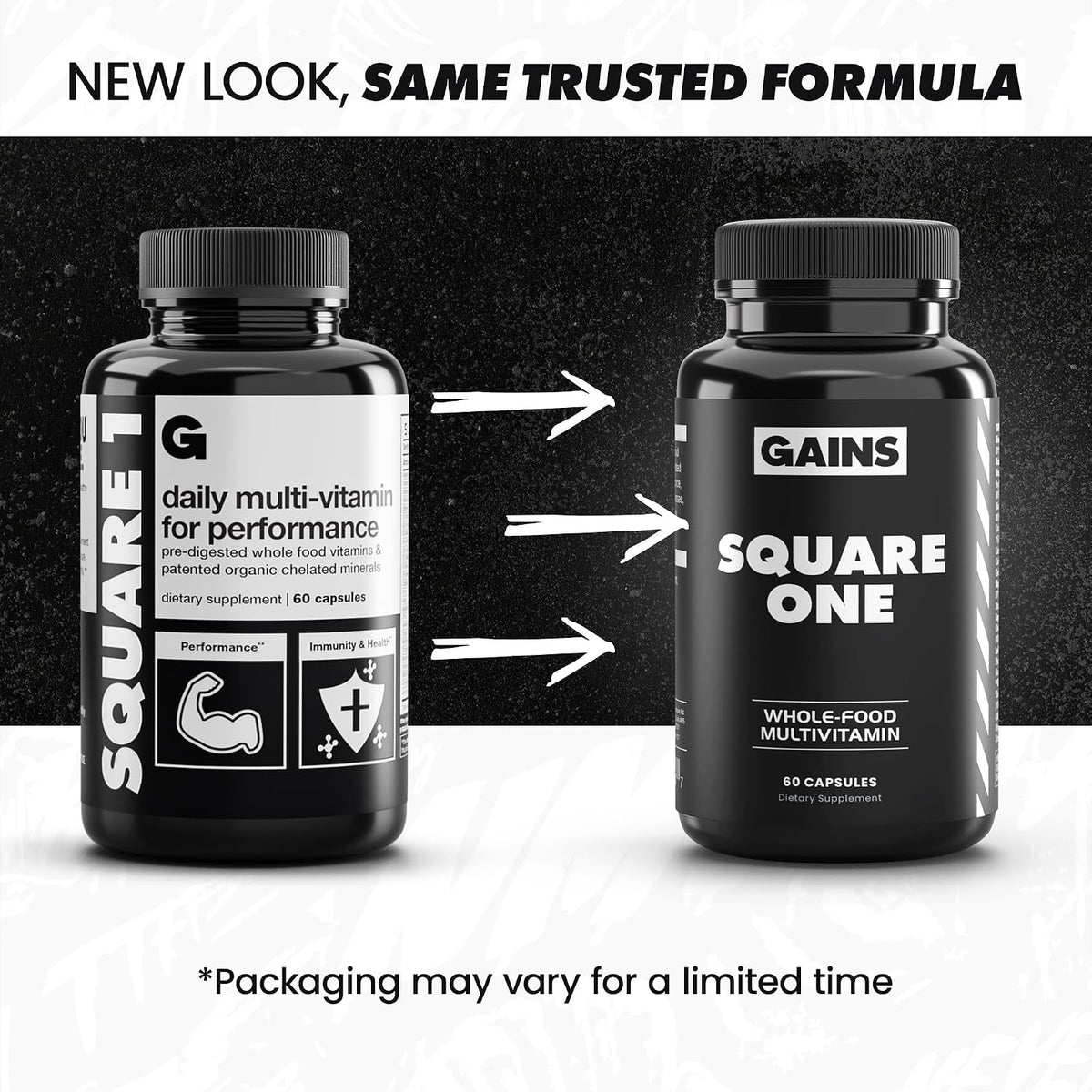 Gains in Bulk Square 1 Multivitamin and Mineral Supplement for Women and Men - 90 Capsules - görsel 2
