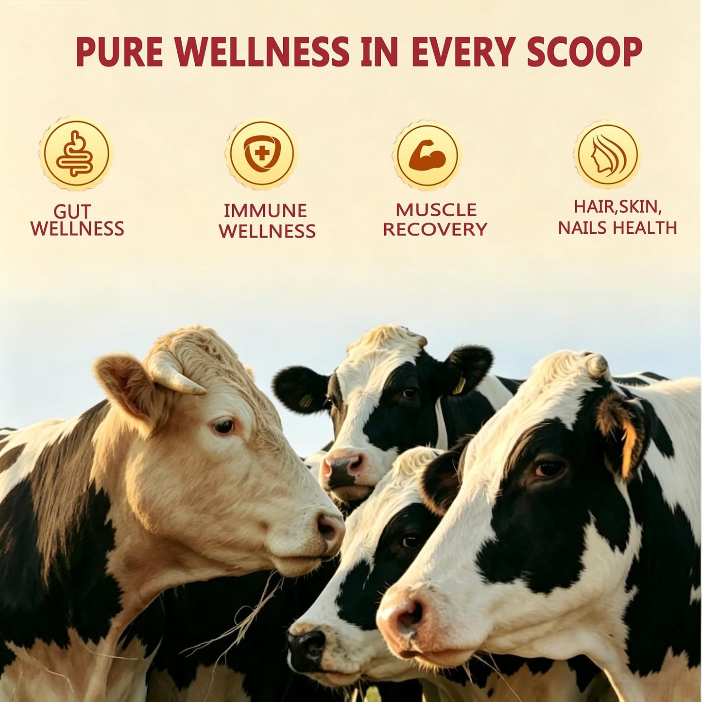 Core Bovine Colostrum Gummies – Grass-Fed Colostrum Supplement for Gut Health, Hair, Skin & Immune Support, Strawberry Flavour (60 Servings) - görsel 2