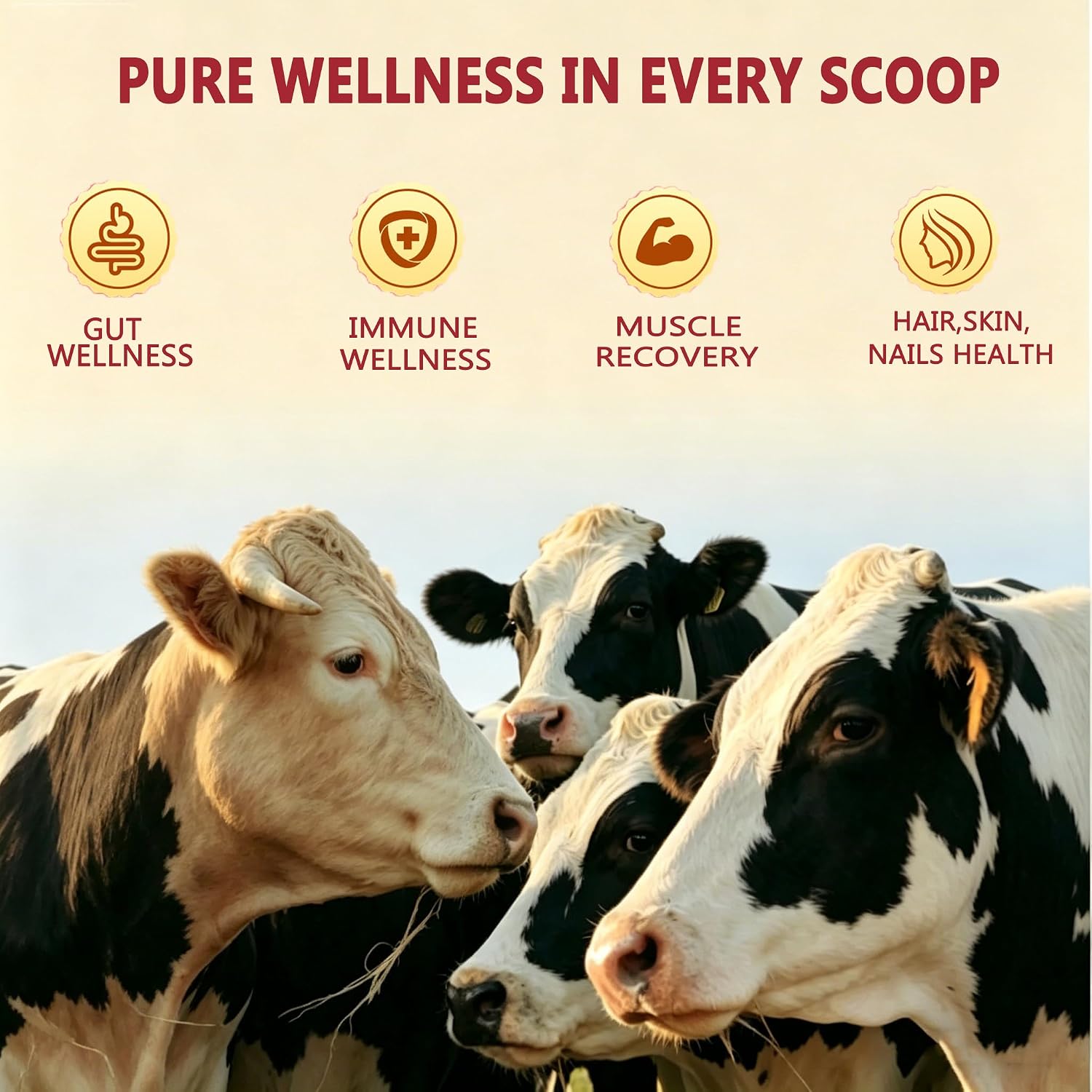 Core Bovine Colostrum Gummies – Grass-Fed Colostrum Supplement for Gut Health, Hair, Skin & Immune Support, Strawberry Flavour (60 Servings) - görsel 2