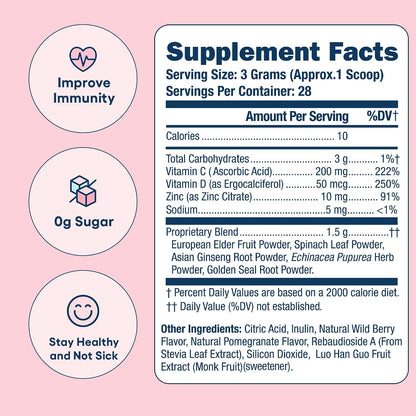 Love Sweat Fitness Immunity Support Supplement - Berry Pomegranate (28 Servings)