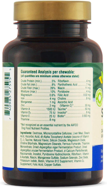 Petnc Senior Multi Chewable Tablets (60) - Daily Multivitamin & Multimineral for Mature Dogs, Liver Flavour