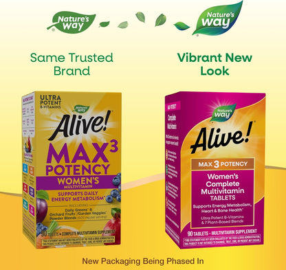 Nature's Way Alive! Max3 Potency Women's Complete Multivitamin, 90 Tablets
