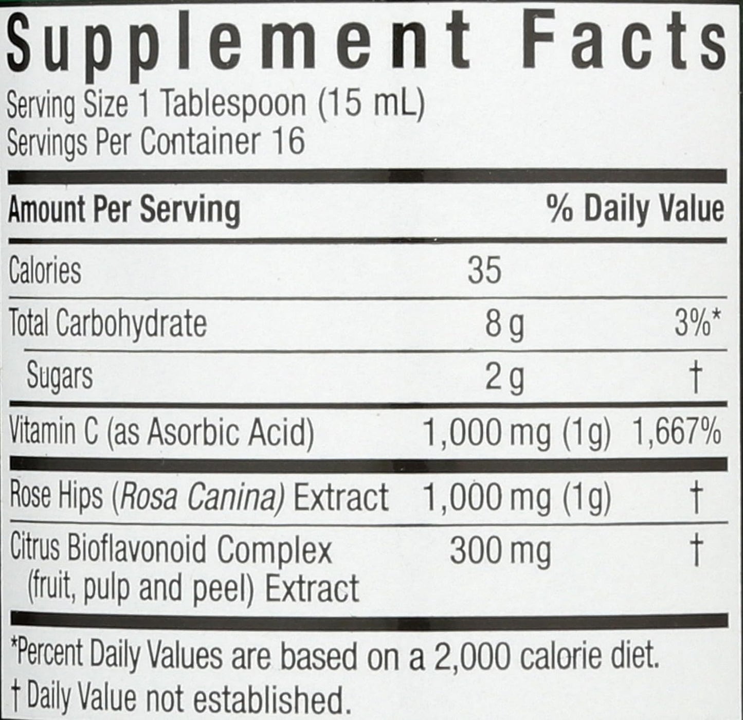 Nature's Answer Liquid Vitamin C 1000mg with Rose Hips & Bioflavonoids, 240 ml - görsel 3