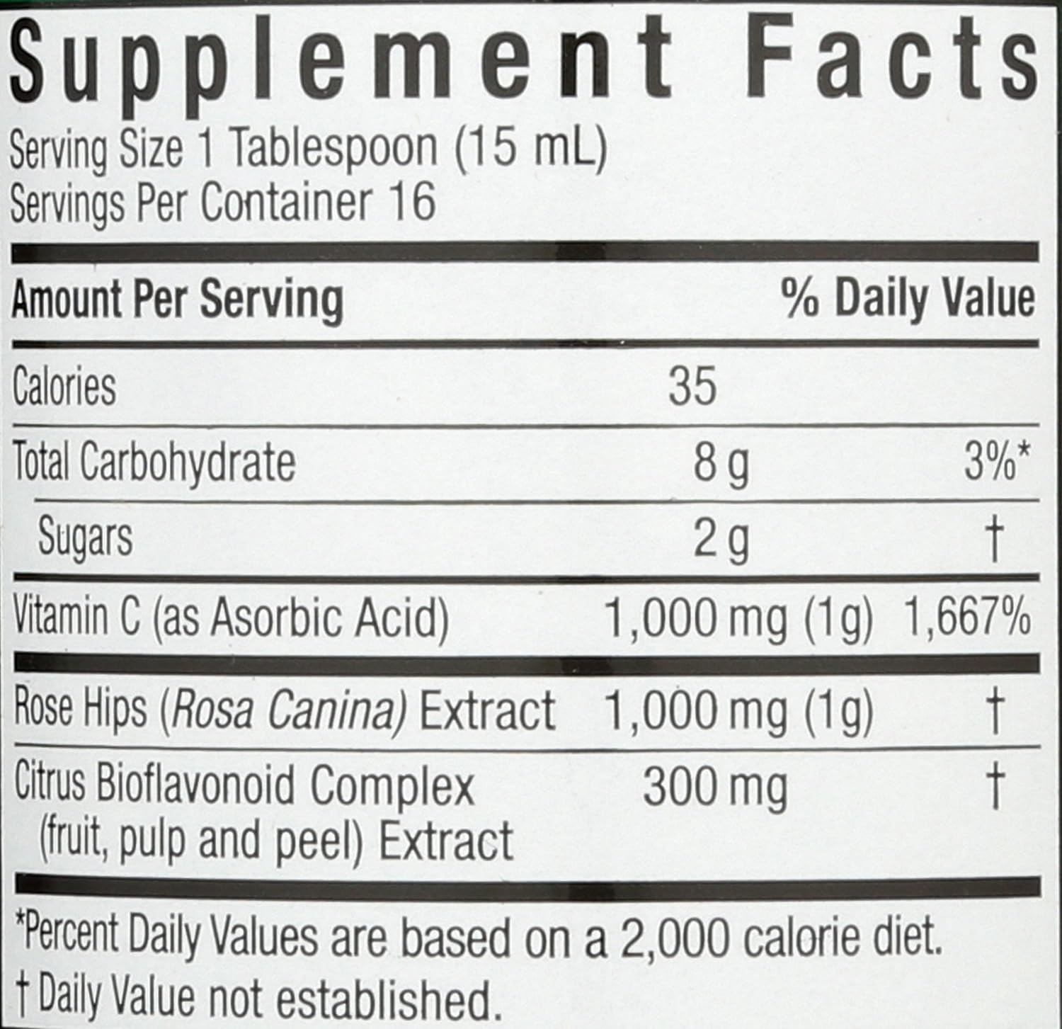 Nature's Answer Liquid Vitamin C 1000mg with Rose Hips & Bioflavonoids, 240 ml - görsel 3