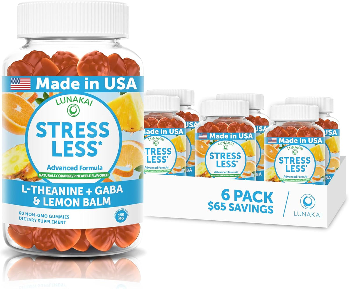 Lunakai Calm & Stress Relief Gummies – GABA + L-Theanine Supplement for Adults & Children – 60 Gummies - görsel 10
