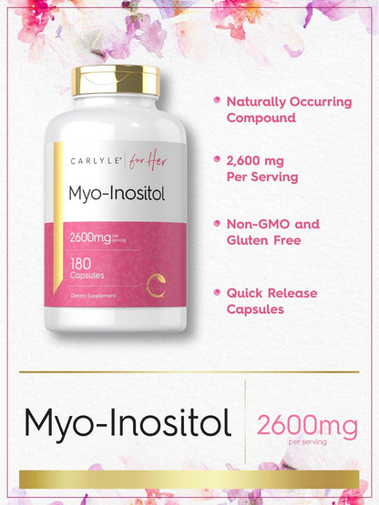 Carlyle Myo-Inositol Women's Supplement - 2600mg, 180 Capsules