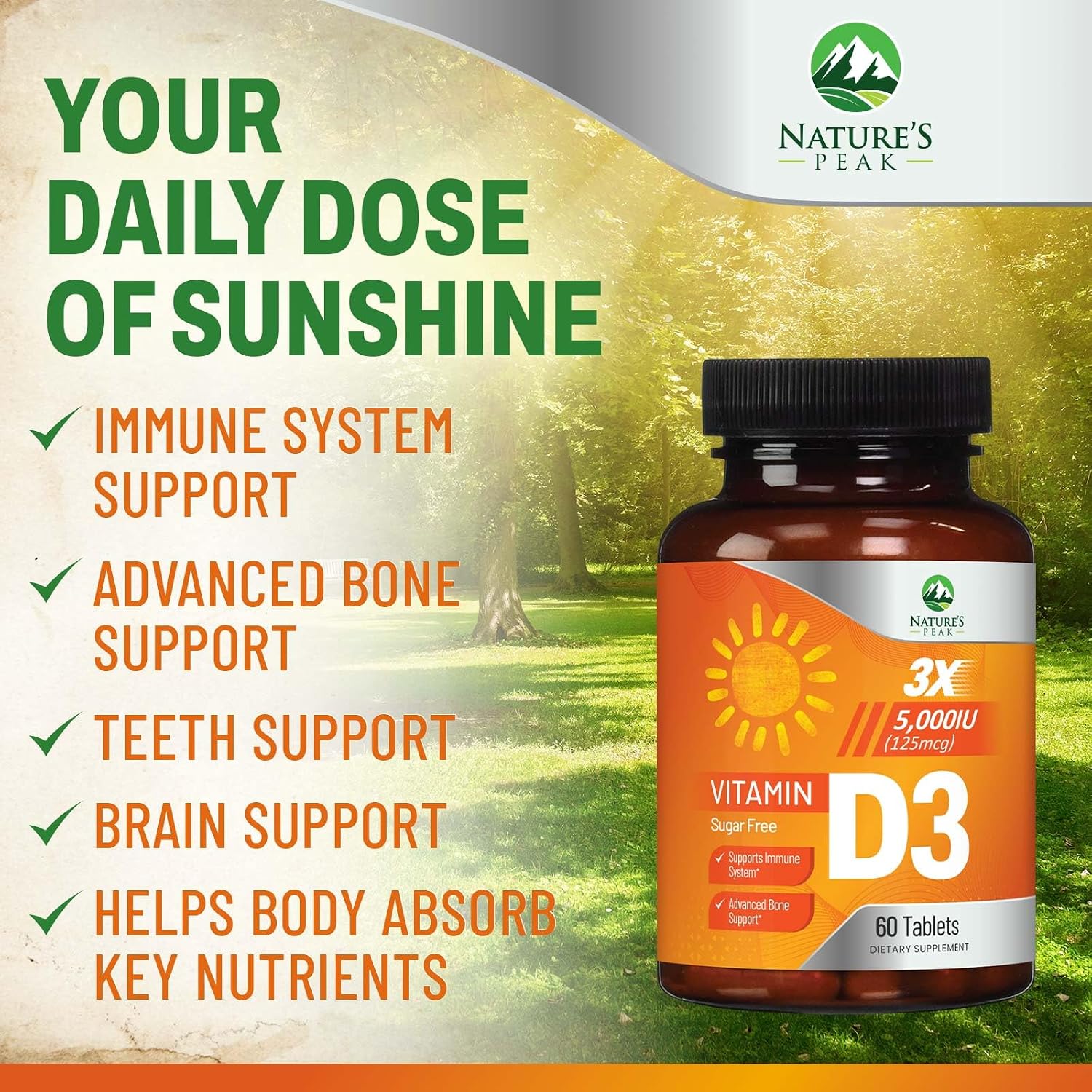 Vitamin D3 5000 IU (125 mcg) Chewable Tablets - Vegan, Gluten-free, Natural Raspberry Flavour - 60 Count - görsel 7