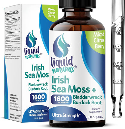 Irish Sea Moss Drops - Citrus Berry Flavour - 92+ Essential Minerals & Vitamins